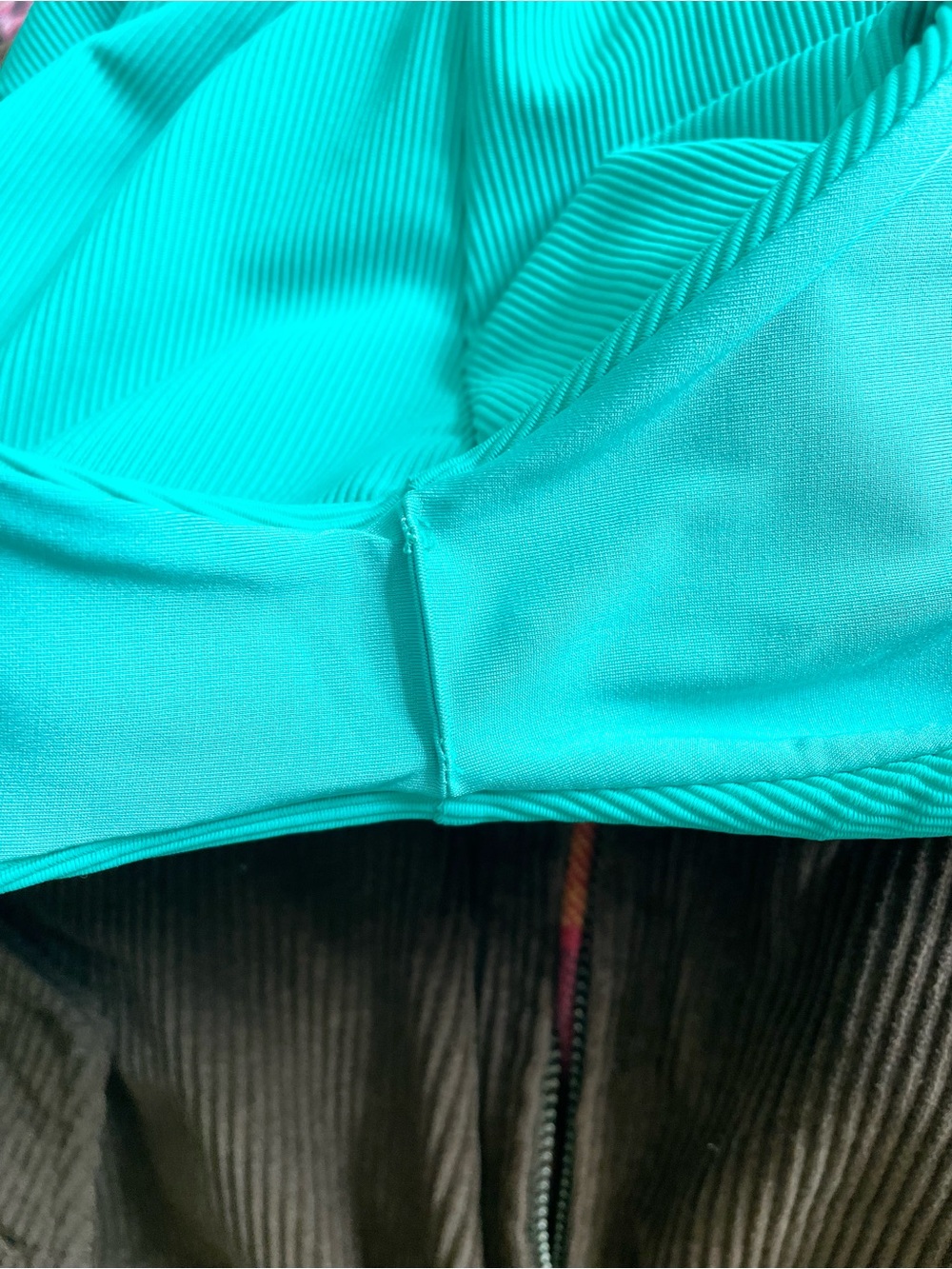 Beach Riot SMALL Reese ribbed one piece swimsuit in Technicolor Green - Picture 7 of 7